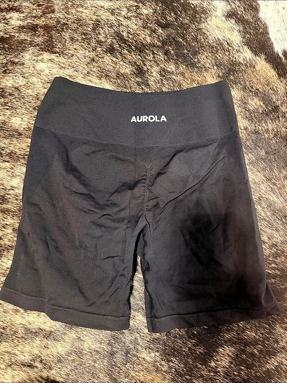 AUROLA Influence Workout Shorts Black Bike Shorts